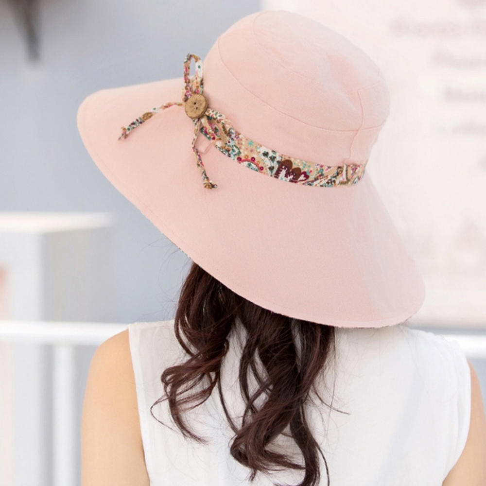 Womens Sun Summer UV Protection Floppy Beach Hat - Picture 3 of 4